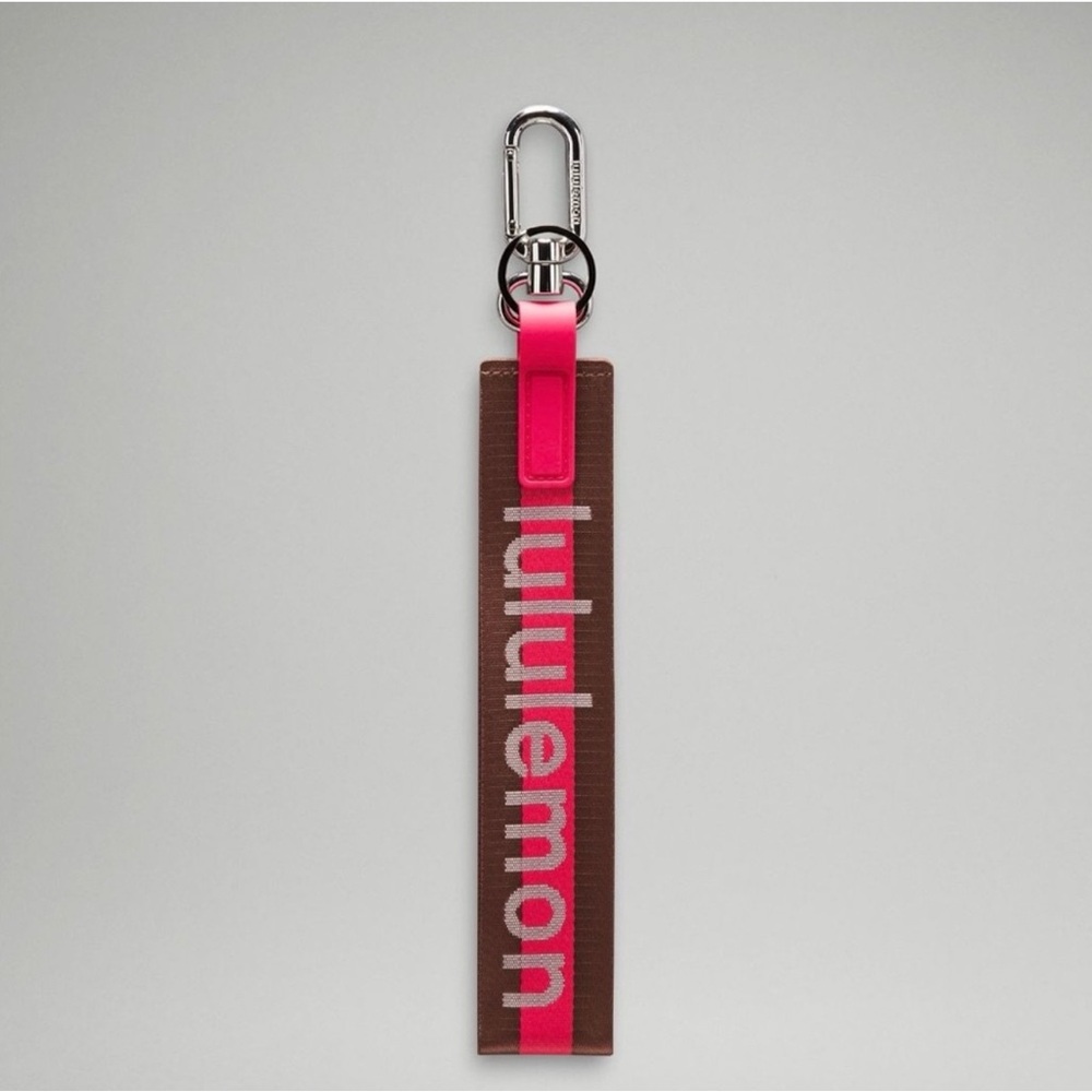 Lululemon Pink and Brown Keychain